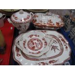 Coalport 'Indian Tree Coral' Meat Plate, urn with over, dish; together with Royal Florentine