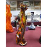 An Anita Harris Pottery Figure, Hot Coals Cat, 24.5cm high.