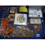 A Mixed Lot of Assorted Gilt and Other Costume Jewellery, including "Langani" brooches, bangles, "