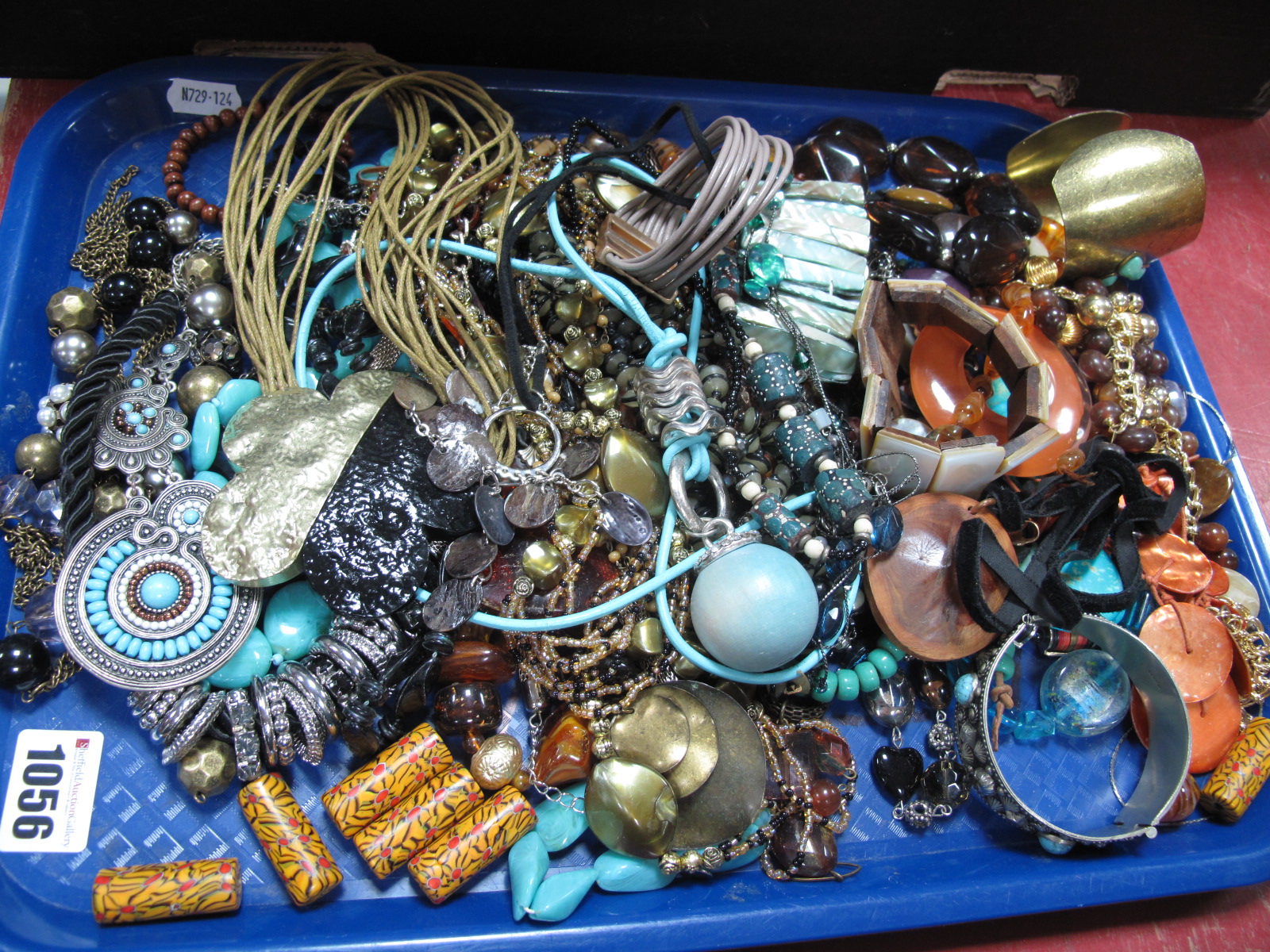 A Mixed Lot of Assorted Ethnic Style Costume Jewellery, necklaces, bracelets and bangles etc:- One