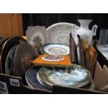 Till & Co Tendril Oval Meat Plate, Worcester, Venton and other plates, wall plaques, vase:- One Box