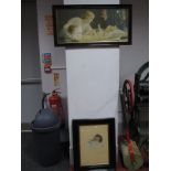 Two Black Framed Victorian Prints - 'A Little Bit of Heaven' by Bessie Pease Guttman and 'Mother and