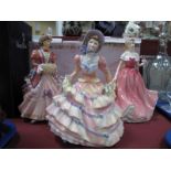 Royal Doulton Figurines, 'Hannah' HN 3369, 'Rosie' HN 4094. Three Leonardo examples (5)