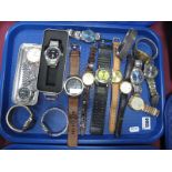 A Collection of Gent's Modern Wristwatches, including Diesel, Lorus, Accurist, Animal, Jeep, Sekonda