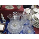 Lead Crystal Ships Decanter, whisky decanter, fruit bowls, vases, etc:- One Tray