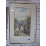 W. Sands, St Ives, watercolour, signed lower right, 29.5 x 17cm.