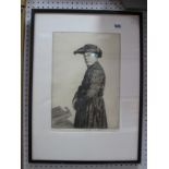 Joseph Simpson, Portrait of a Parson, etching, signed in pencil lower right, 58 x 42cm.