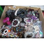 A Mixed Lot of Assorted Modern Costume Jewellery, necklaces, bracelets, bangles, rings, etc;