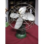 Erco Metal Industrial Style Fan, 24cm high.