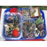 A Mixed Lot of Assorted Costume Jewellery, ladies wristwatches, gent's cufflinks etc, including