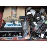 Vintage DBX II Model 128 Range Enhancer, Westach speed indicator, bakelite sockets, plugs etc (all