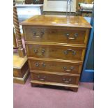 Yew Wood Cabinet, with faux four drawer frontage, 59.5cm wide.