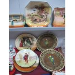 Royal Doulton 'Mr Micawber' Tray, other Royal Doulton Dickens ware plates and dishes etc:- One Tray