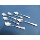 A Set of Six Scottish Provincial Hallmarked Silver Teaspoons, Ewan Wilson, Perth, initialled. (6)