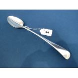 A Hallmarked Silver Old English Pattern Basting Spoon, John Lambe, London 1789, 29.7cm long.