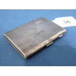 A Small Hallmarked Silver Cigarette Case, T&S, Chester 1932, of curved rectangular form, allover