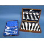 A Highly Decorative Set of Twelve HC&Co EPNS Fish Knives and Forks, in original fitted wooden