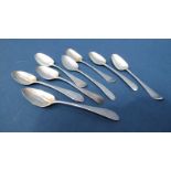Assorted Hallmarked Silver and Part Hallmarked Silver Teaspoons, including pair (London 1794),