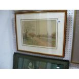 G Ashmore (Sheffield Artist) Watercolour of a Farmhouse, signed lower left.