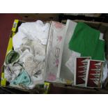 Placemats, Handkerchiefs, linens, etc:- Two Boxes