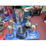 Early XIX Century Silver Plated Trophies, including three 1916/17 golf tankards marked S.G.C (all