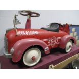 Child's Retro Roller Fireman's Car, with bell to front, 75cm long.