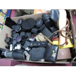 Kodak Brownie 127 and Other Cameras, and a quantity of lenses and other photographic equipment::-One