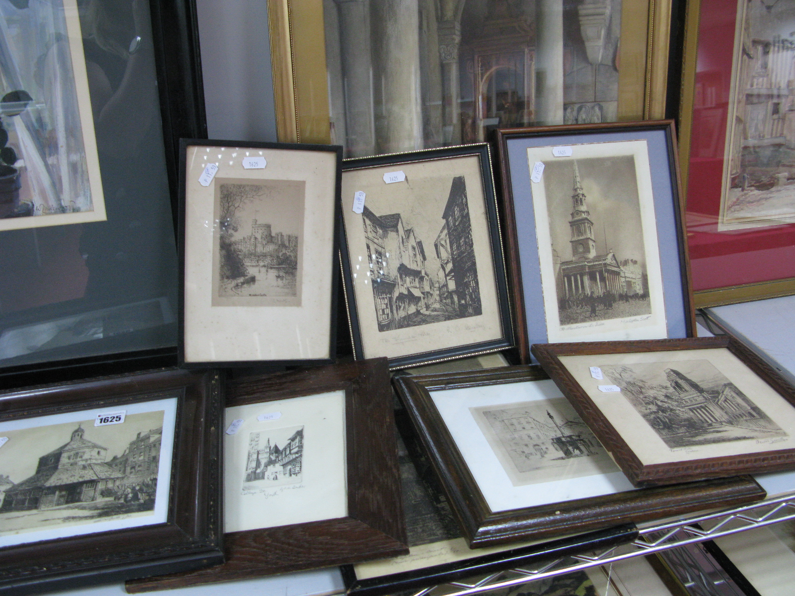 York, London, Barnard Castle and Other Location, pencil signed, etching, engraving, including