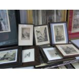 York, London, Barnard Castle and Other Location, pencil signed, etching, engraving, including