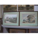 Fred Lawson 'Bickleigh Castle', Devon watercolour signed and dated 1947 26.5 x 39cm, another