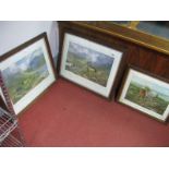 Three Oak Framed Colour Prints.