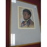 Johnstone Rough 'Chocolate' Study of Affallo, Pupil at Stratford Green, watercolour, signed and