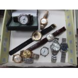 Vintage Gent's Wind-up Wristwatches, including a boxed Seiko Automatic, Ingersoll, Avia, etc; (