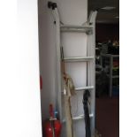 Aluminium Ladders, Edgar Sealey fishing rod, later Shakespeare example. (3)