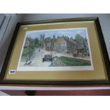 George Cunningham 'Fulwood Village', limited edition colour print of five hundred, 22.5 x 33.5cm,