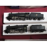 Two Hornby Dublo, 2 Rails Class 8F 2-8-0 Steam Locomotives and Six Wheel Tenders, BR Black, R/No