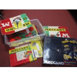 A Quantity of Mid XX Century Meccano, including Set No. 6, Outfit No. 5, Mechanisms Outfit,