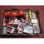 A Quantity of Mainly Airfix "OO" Gauge Plastic Model Rolling Stock Kits, both started and unstarted,