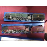 Two Hornby Dublo 3 Rail "Duchess Class 4-6-2 Steam Locomotives and Six Wheel Tenders, custom