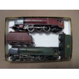 Two Hornby Dublo Unboxed "Duchess Class" 4-6-2 Steam Locomotives and Six Wheel Tenders, two rail