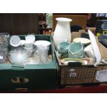 Noritake 'Savannah' China Tea Wares, glassware, ceramics, Limoges cabinet plates, etc:- Two Boxes