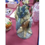 Burslem Pottery Grotesque Model "Archie the Kingfisher", inspired by the Martin Brothers, signed