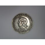 A Sandstone Cast Copy of a Oliver Cromwell Shilling, 1658.