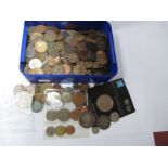 Queen Victoria Crown 1892, Half Crown 1894, Queen Elizabeth II 1953 Nine Coin Set, Farthings-