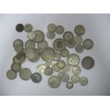 A Collection of Predominantly G.B. Pre-1947 Silver Coins- Items of note include George IV shilling