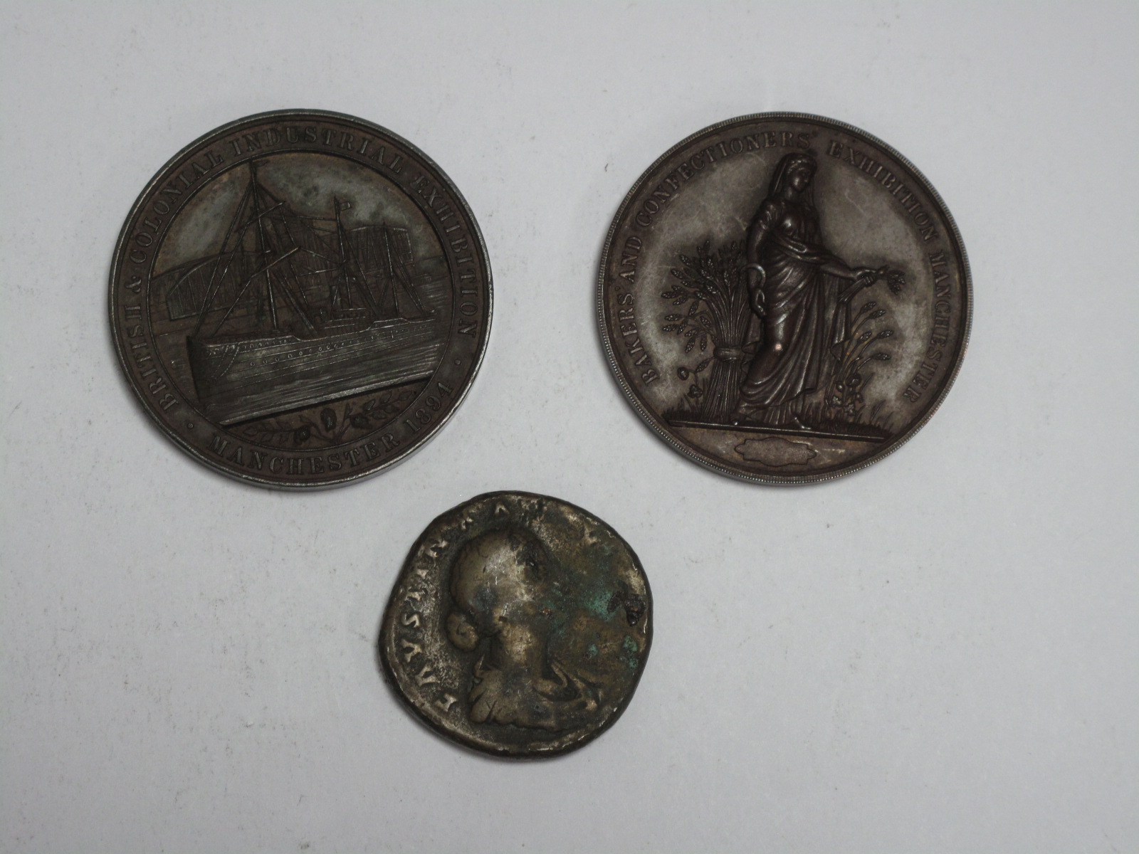 Two Bronze Exhibition Medallions- Including British and Colonial Industrial Exhibition,