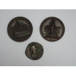 Two Bronze Exhibition Medallions- Including British and Colonial Industrial Exhibition,