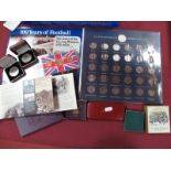 A Perth Mint 2010 One Dollar Silver Coin Tuvalu, Cased, Royal Mint 100th Anniversary of The 4th