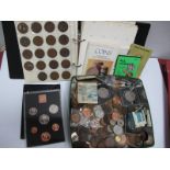 An Interesting Collection of G.B. and Overseas Coins, including G.B. pennies, shillings,