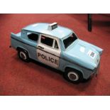 A Large Pressed Steel Car, in the form of a Police Ford Anglia.